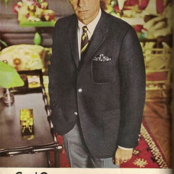 Stanley Blacker Men's (2) Button  Luxury Blazer with Metallic Style Buttons - Picture 3 of 16